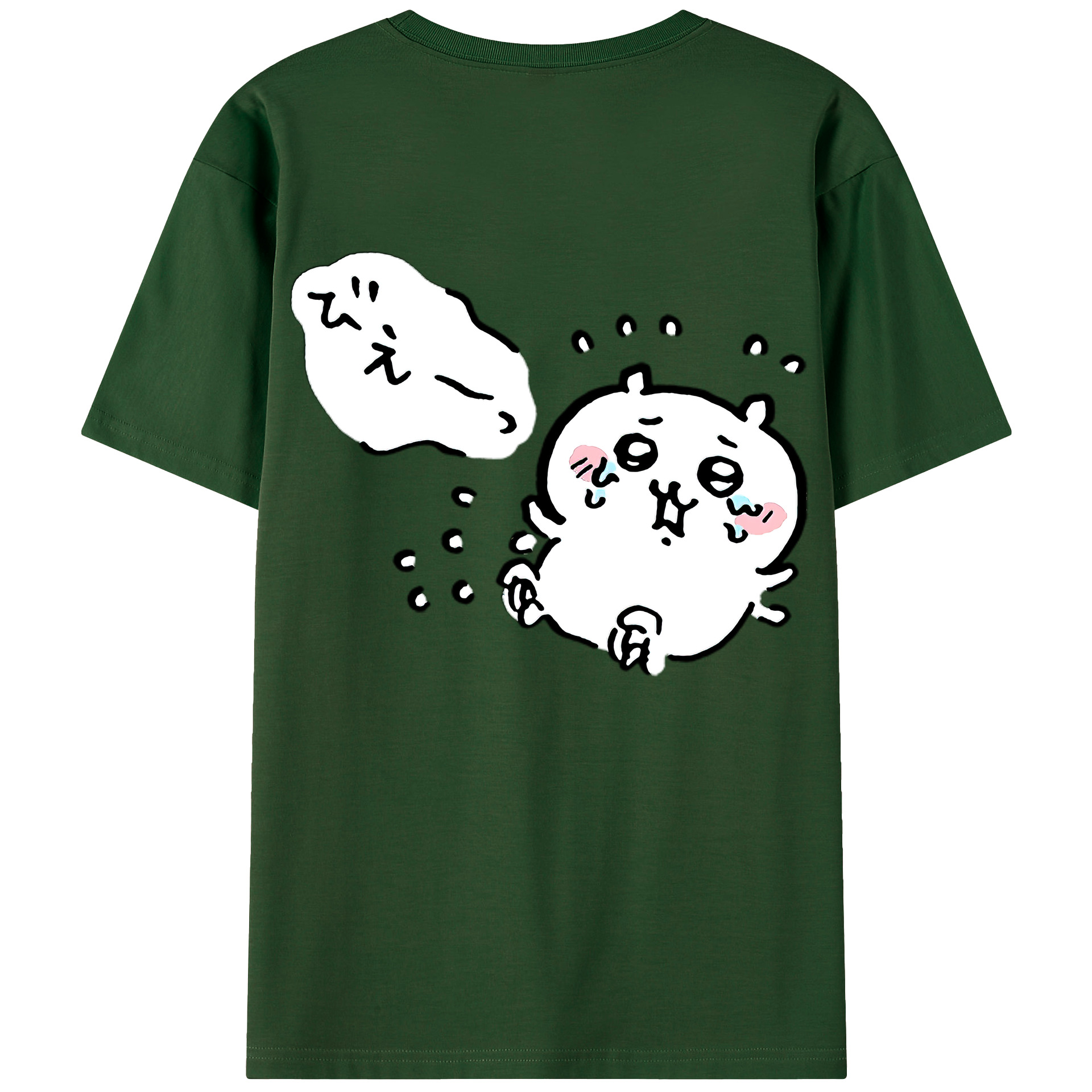 （画像用） ちいかわ ちいかわ Chii-kawa chiikawa 綿100％半袖Tシャツ（背面プリント）